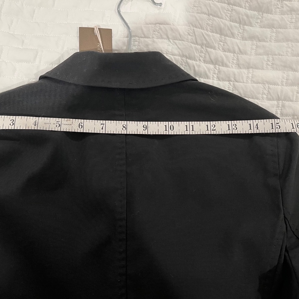 NWT ANN MASHBURN SARAH STRETCH CANVAS JACKET, Black Sz 6 - Picture 12 of 15
